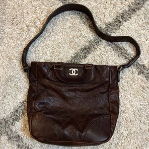Vintage CHANEL Brown Leather Bag